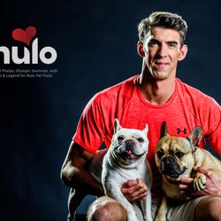 Pressman Photography - Michael Phelps and his pups Juno and Legend for Nulo Pet Food.