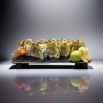 Konshale Sushi - a close up of a sushi roll - Sushi Bars Near Me - Columbus, Ohio Konshale Sushi - a close up of a sushi roll - Sushi Bars Near Me - Columbus, Ohio
