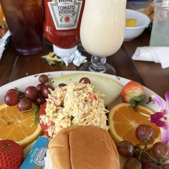 Gramma Dot's - Curried lobster salad and pina colada. - Seafood Near Me - Sanibel, Florida