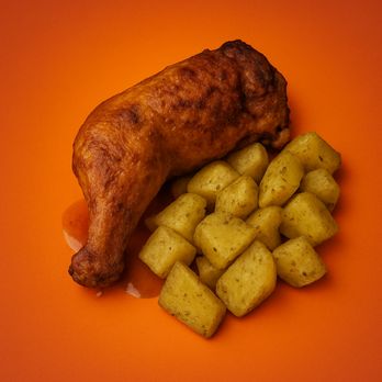 Latinos 239 - chicken "PERNIL" with home potatoes - Latin American Near Me - Naples, Florida Latinos 239 - chicken "PERNIL" with home potatoes - Latin American Near Me - Naples, Florida
