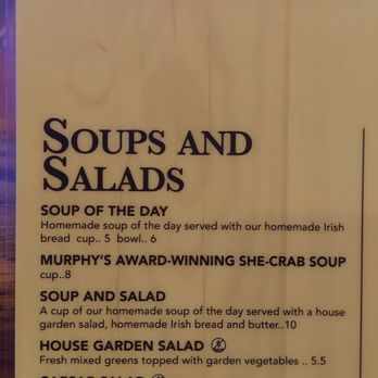 Murphy’s Irish Pub - Menu 4.23 - Irish Near Me - Virginia Beach, Virginia