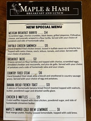 Menu photo 1 Maple & Hash Hampshire, IL Menu photo 1 Maple & Hash Hampshire, IL