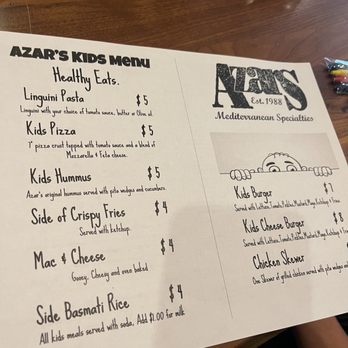 Azar's Mediterranean Cuisine - Kids menu - Mediterranean Near Me - Virginia Beach, Virginia Azar's Mediterranean Cuisine - Kids menu - Mediterranean Near Me - Virginia Beach, Virginia