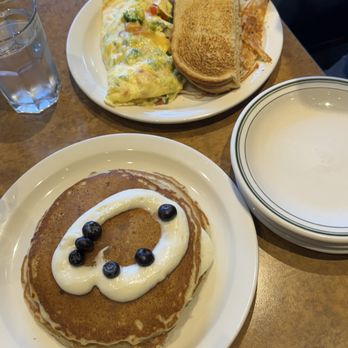 Village Square Cafe - blueberry lemon pancakes & omelette - Breakfast & Brunch Near Me - Redmond, Washington Village Square Cafe - blueberry lemon pancakes & omelette - Breakfast & Brunch Near Me - Redmond, Washington