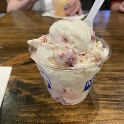 The Meadows Original Frozen Custard - Strawberry Shortcake-flavor of the day