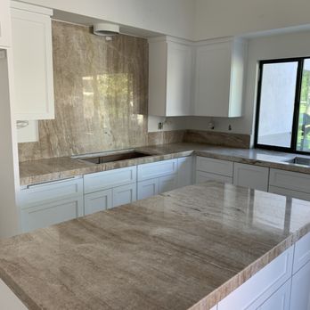 Quality surfaces - Taj Mahal kitchen w/ full backslash - Countertop Installation Near Me Quality surfaces - Taj Mahal kitchen w/ full backslash - Countertop Installation Near Me
