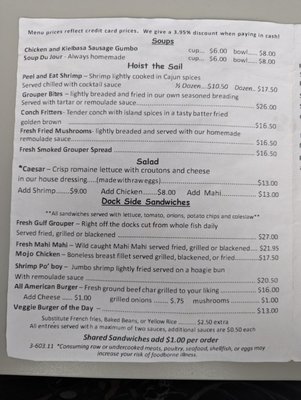 Menu photo 6 Tide Tables Cortez, FL