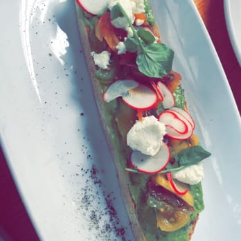 Backstreet Cafe - Avocado toast (with goat cheese instead of feta) - New American Near Me - Houston, Texas