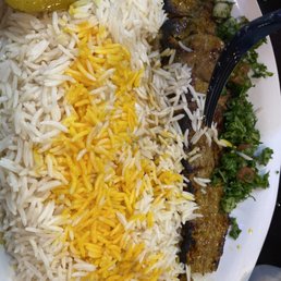 Beef souvlaki plate. Regular.