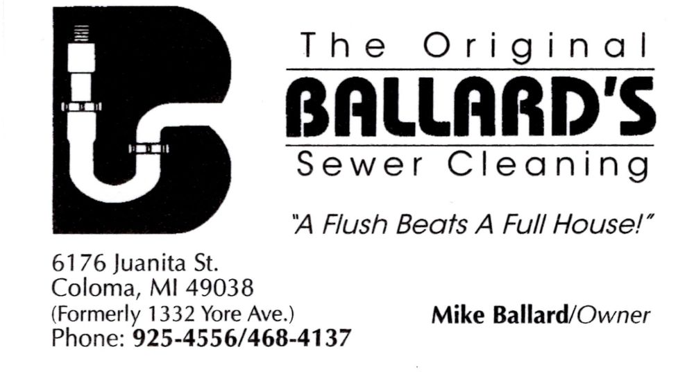 Slide of Ballard A1 Sewer Cleaning