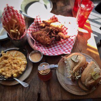 The Eagle OTR - 1/2 chicken, chicken sandwich, Mac and cheese, french fries - American Near Me - Cincinnati, Ohio The Eagle OTR - 1/2 chicken, chicken sandwich, Mac and cheese, french fries - American Near Me - Cincinnati, Ohio