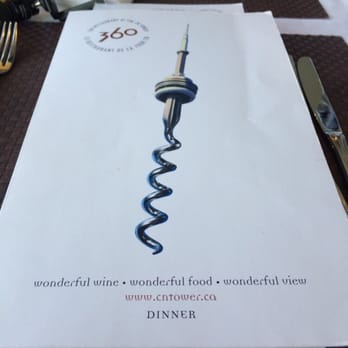 360 Restaurant - The menu.....expensive is understatement! - Canadian (New) Near Me - Toronto, Ontario