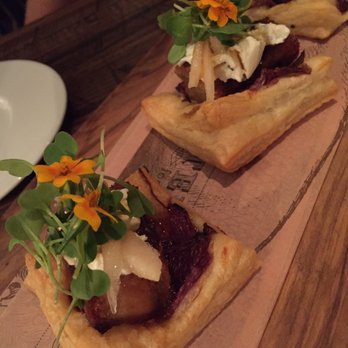 Watertable - Pork Belly Pickled Pear Tarts--a must try! - New American Near Me - Huntington Beach, California