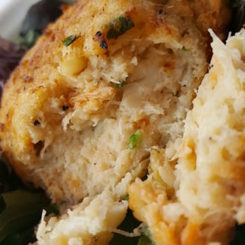 Lobster West - Inside of the crab cake. Really yummy. - Seafood Near Me - Coronado, California