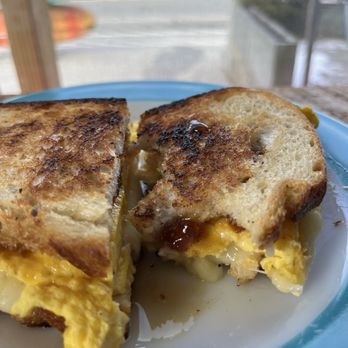 Cafe Wren - Egg jammy, with added hot honey. - Breakfast & Brunch Near Me - Milford, Pennsylvania