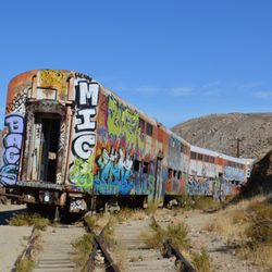 Goat Canyon Trestle - We're still not sure why some of the trains were abandoned out on the tracks?Seems like they could have been brought to one end when closed?