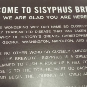 Sisyphus Brewing - Explanation - Breweries Near Me - Minneapolis, Minnesota