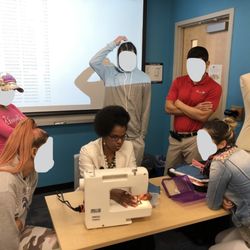 Sewing With Lady Ward - Teaching a sewing class.