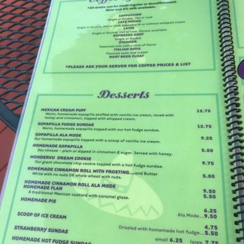 Wondervu Cafe - Over priced menu - Mexican Near Me - Golden, Colorado Wondervu Cafe - Over priced menu - Mexican Near Me - Golden, Colorado