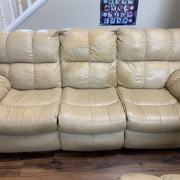 3 seat couch before treatment