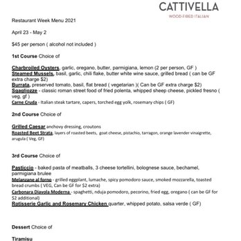 Cattivella - Restaurant week spring menu 2021 - Italian Near Me - Denver, Colorado Cattivella - Restaurant week spring menu 2021 - Italian Near Me - Denver, Colorado