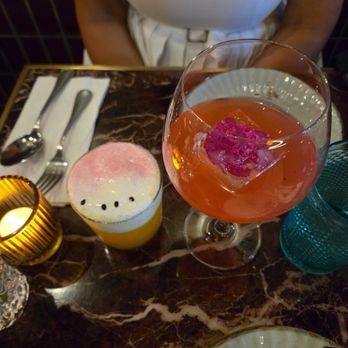 Soothr - Rose Quartz and passion fruit cocktail with salted foam - Thai Near Me - New York, New York Soothr - Rose Quartz and passion fruit cocktail with salted foam - Thai Near Me - New York, New York