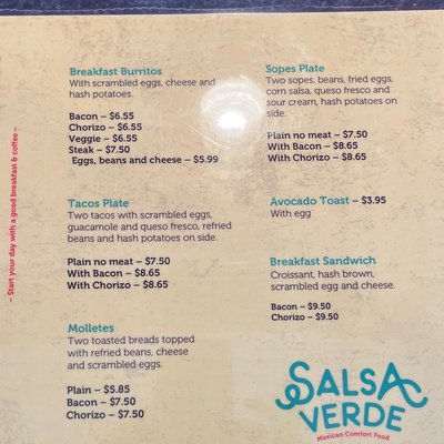 Menu photo 5 Salsa Verde Tucson, AZ