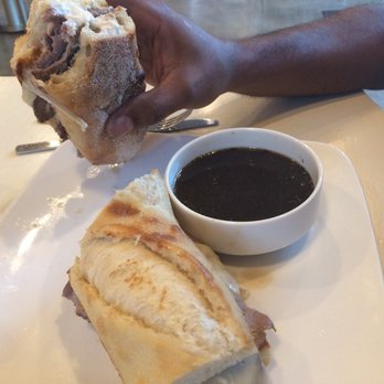 Gather Gastropub - French Dip sandwich. Very hearty. Don't get if you don't like horseradish sauce. - Gastropubs Near Me - Yelm, Washington Gather Gastropub - French Dip sandwich. Very hearty. Don't get if you don't like horseradish sauce. - Gastropubs Near Me - Yelm, Washington
