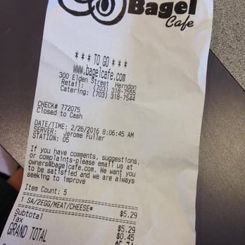 Bagel Cafe - Little Pricey... Almost 6$ for a basic breakfast sandwich! - Bagels Near Me - Herndon, Virginia Bagel Cafe - Little Pricey... Almost 6$ for a basic breakfast sandwich! - Bagels Near Me - Herndon, Virginia