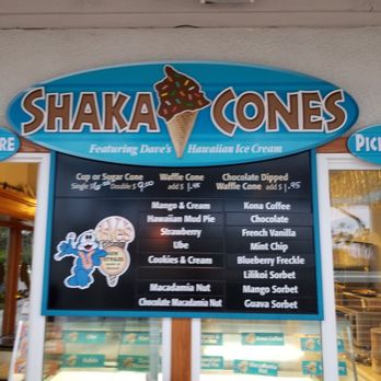 Shaka Cones - Teehee, you know, like Chaka Khan? - Ice Cream & Frozen Yogurt Near Me - Waikoloa, Hawaii