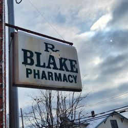 Blake Pharmacy - That sign has seen some weather.