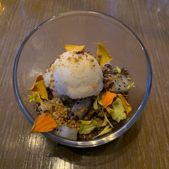Edge Brasserie - DARK CHOCOLATE NAMELAKA- dragon fruit, tupelo honey sorbet, bee pollen, cocoa nibs Miami Spice 2021 - Cocktail Bars Near Me - Miami, Florida Edge Brasserie - DARK CHOCOLATE NAMELAKA- dragon fruit, tupelo honey sorbet, bee pollen, cocoa nibs Miami Spice 2021 - Cocktail Bars Near Me - Miami, Florida