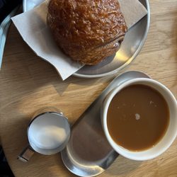 My Little Cup - Great coffee & fresh, flaky chocolate croissant!