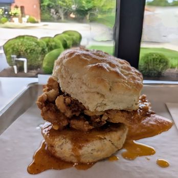 Rise N Brine Chicken Biscuits - Chicken biscuit with spicy hot honey - Breakfast & Brunch Near Me - Lexington, Kentucky Rise N Brine Chicken Biscuits - Chicken biscuit with spicy hot honey - Breakfast & Brunch Near Me - Lexington, Kentucky