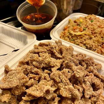 Shan Shan Low Restaurant - Mandarin Fried Beef W/ Sauce on the side/ BBQ Pork Fried Rice/ Hot & Sour Soup in the back field - Chinese Near Me - Concord, California Shan Shan Low Restaurant - Mandarin Fried Beef W/ Sauce on the side/ BBQ Pork Fried Rice/ Hot & Sour Soup in the back field - Chinese Near Me - Concord, California