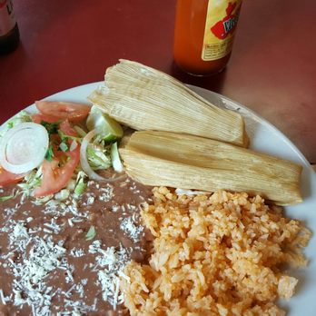 Los Girasoles - 2 tamales with rice and beans $8 - Mexican Near Me - Silverton, Oregon Los Girasoles - 2 tamales with rice and beans $8 - Mexican Near Me - Silverton, Oregon