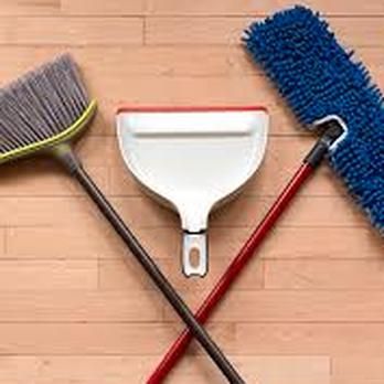 Grass Monkey Services - a broom, brush, and dustpan on a wood floor - Landscaping Near Me - Houston, Texas Grass Monkey Services - a broom, brush, and dustpan on a wood floor - Landscaping Near Me - Houston, Texas