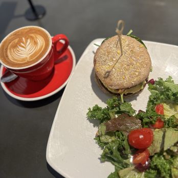 Field & Fire - Cappuccino and breakfast sandwich - Cafes Near Me - Grand Rapids, Michigan