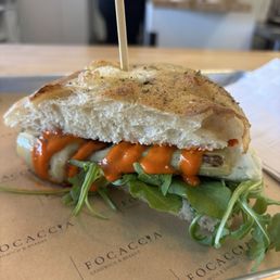 Artichoke Focaccia Sandwich (half)