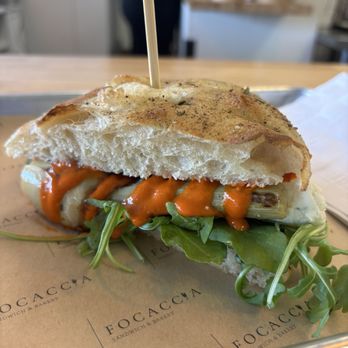 Focaccia Sandwich & Bakery - Artichoke Focaccia Sandwich (half) - Sandwiches Near Me - Sarasota, Florida