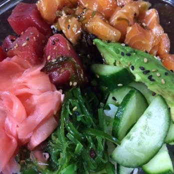 FISH DISTRICT - Poke bowl with wasabi&shoyu sauce..nomz - Seafood Near Me - San Diego, California
