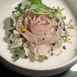 Yokohama - Beautiful presentation of Seabass Carpaccio
