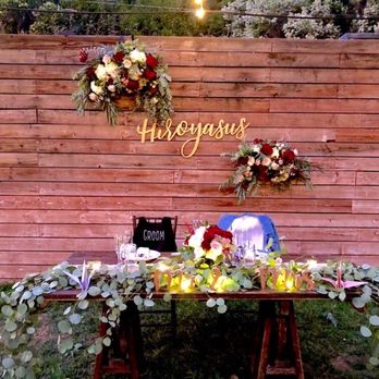 HK Flowers - Moved arch flowers to backdrop wall - Florists Near Me - Winnetka, California HK Flowers - Moved arch flowers to backdrop wall - Florists Near Me - Winnetka, California