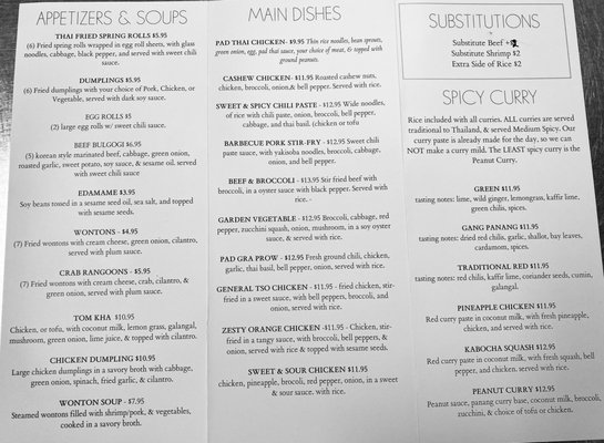 Menu photo 1 Secret Thai Cafe Sandpoint, ID