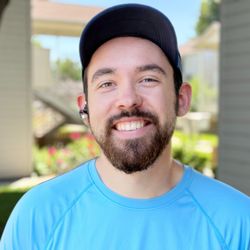 Clear Choice Window Cleaning - Alex happy out on a job cleaning a commercial building in Medford, OR