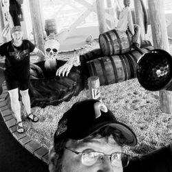 North Beach Mini Golf - It's in black and white to make it scarier.