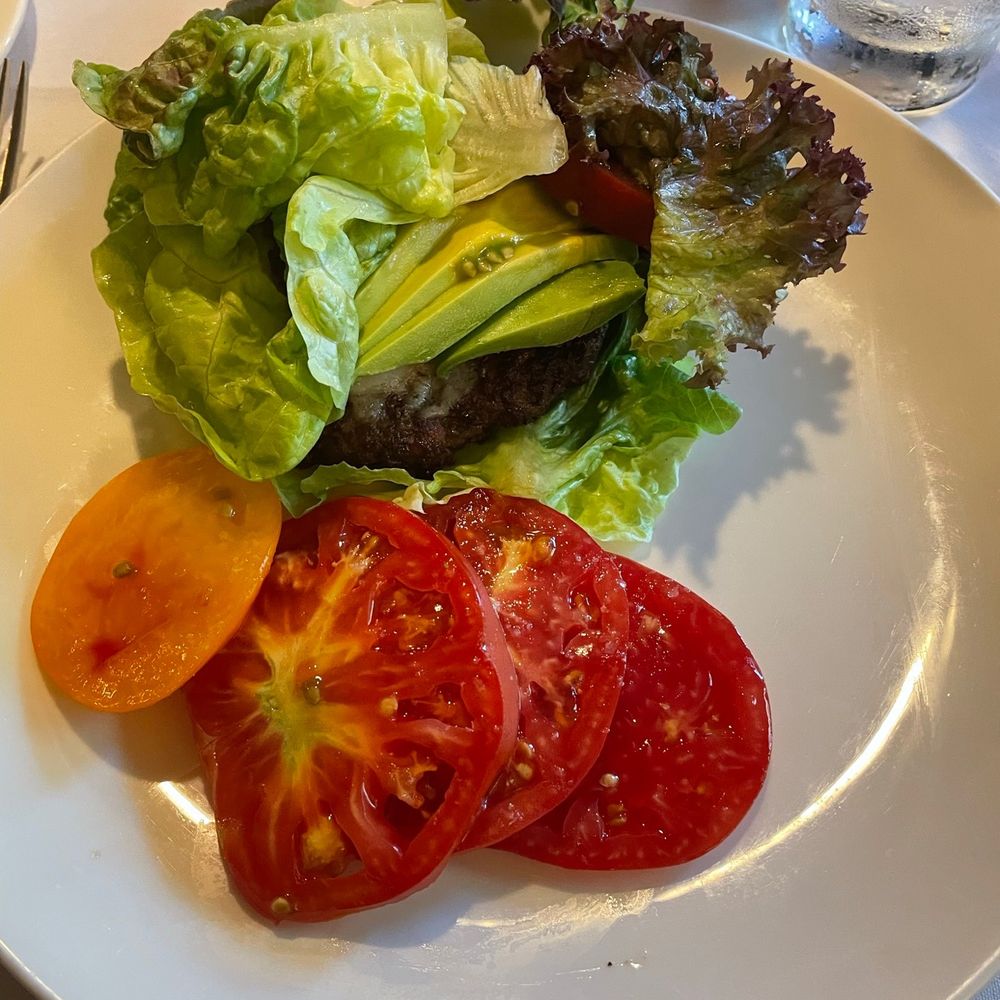 Åppellation - Burger with lettuce wrap, avocado slices and side of tomatoes. - Venues & Event Spaces Near Me - Lodi, California Åppellation - Burger with lettuce wrap, avocado slices and side of tomatoes. - Venues & Event Spaces Near Me - Lodi, California