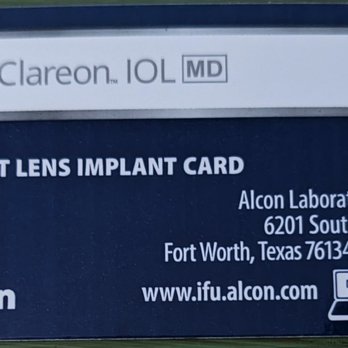 CVP Surgery Center - This is info of the Lens that was put in for that specific eye. Photo taken May 5, 2026. - Ophthalmologists Near Me - Norfolk, Virginia CVP Surgery Center - This is info of the Lens that was put in for that specific eye. Photo taken May 5, 2026. - Ophthalmologists Near Me - Norfolk, Virginia