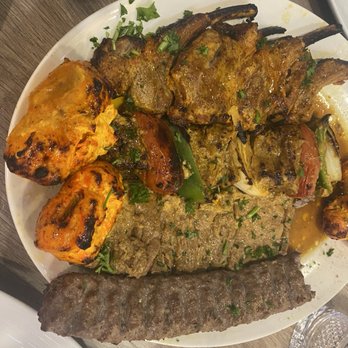 Vala Kitchen - Selection of kabobs- juicy chicken, filet, lamb chop - Persian/Iranian Near Me - Los Angeles, California