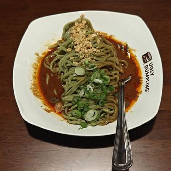 Ugly Dumpling - Green tea noodle with sesame sauce - Dim Sum Near Me - Richmond, Virginia Ugly Dumpling - Green tea noodle with sesame sauce - Dim Sum Near Me - Richmond, Virginia